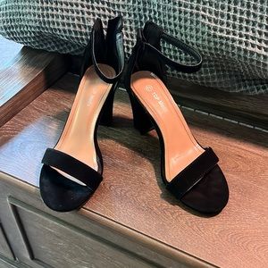 Black strappy black heels